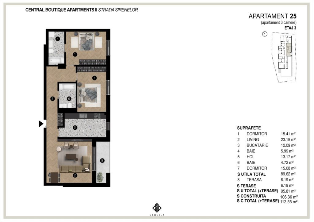 apartament 3 camere - 25