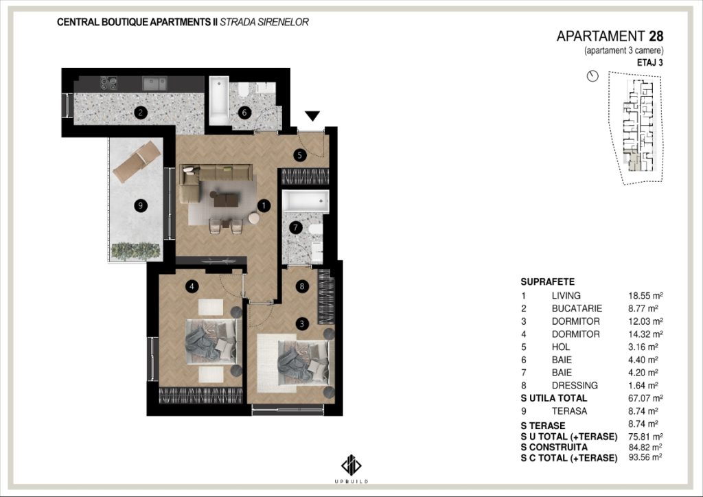 apartament 3 camere - 28