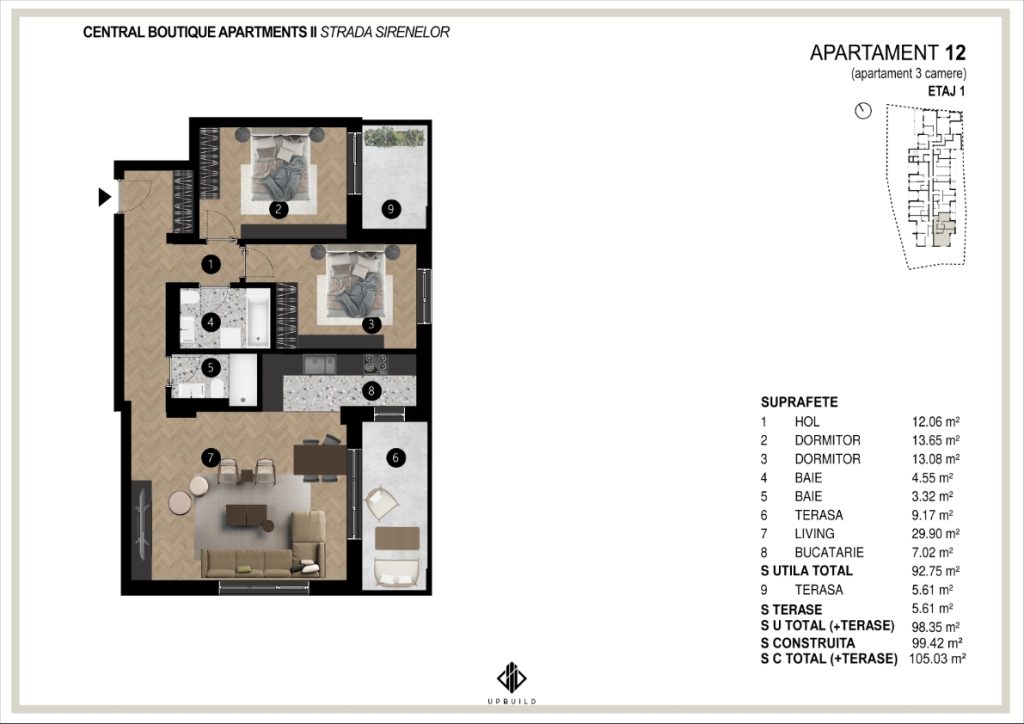 apartament 3 camere - 12