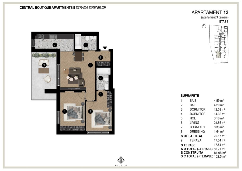 apartament 3 camere - 13